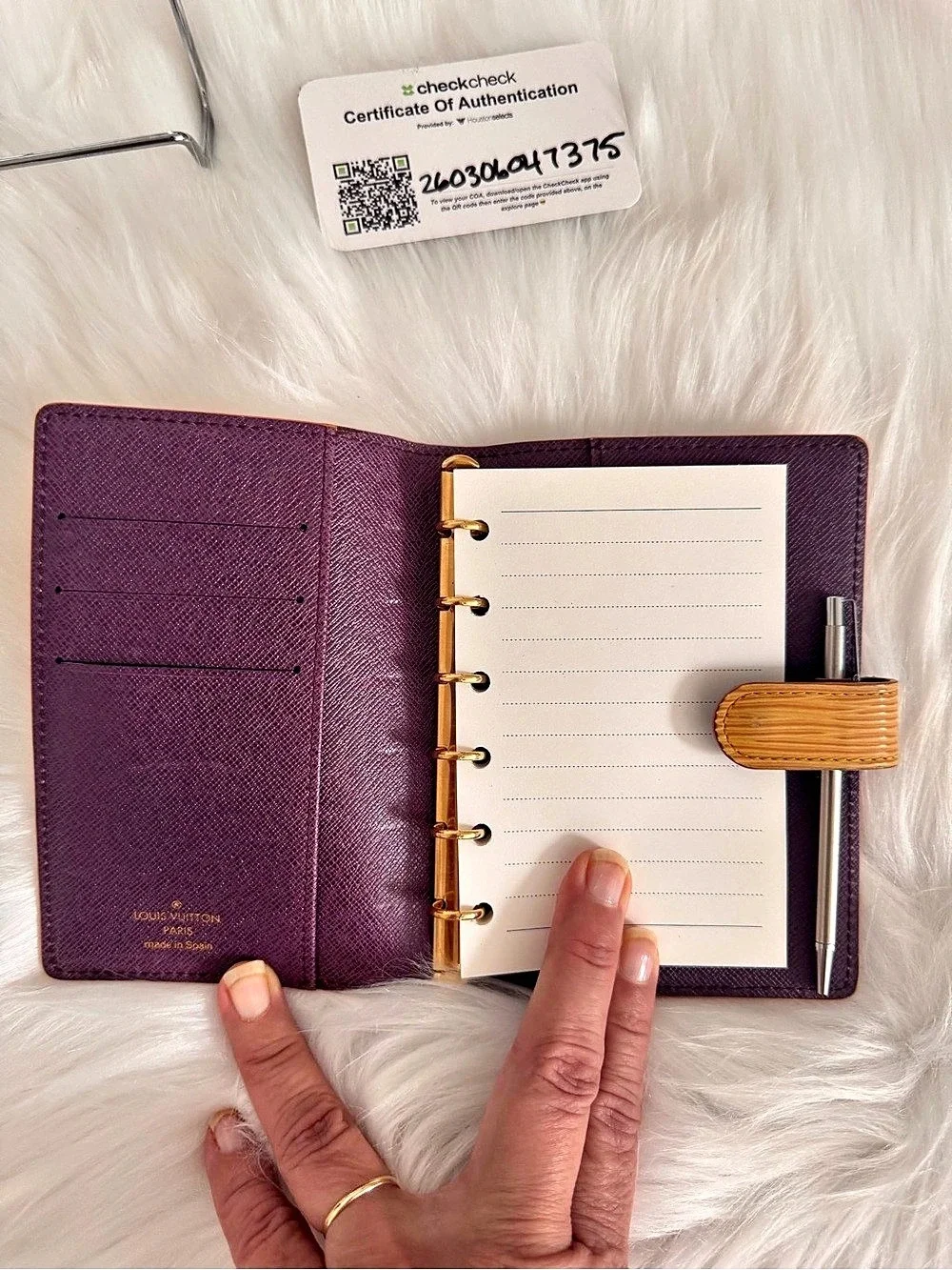 Louis Vuitton Epi Agenda PM Planner Tassil Yellow & Purple
